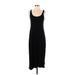 H&M Casual Dress - Midi Scoop Neck Sleeveless: Black Print Dresses - Women's Size Small