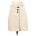 Free People Casual Skirt: Ivory Solid Bottoms - Women's Size 4