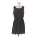 MNG Casual Dress - Mini Scoop Neck Sleeveless: Gray Dresses - Women's Size 8