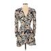 IRO Casual Dress - Wrap: Blue Floral Dresses - Women's Size 34