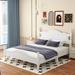 House of Hampton® Vintage Style Wooden Platform Bed Metal in White | 39.4 H x 62.5 W x 85.2 D in | Wayfair DF0F607E129C40329F27FEF690A9F2A5