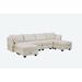 Gray Reclining Sectional - Latitude Run® U-Shape Modular Sectional Sofa, Convertible Sofa Bed w/ Reversible Chaise & Storage Seat Linen/Upholstery | Wayfair
