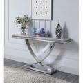 Rosdorf Park Jino 30" Height Rectangle Stainless Steel Sofa Table w/ Faux Marble Top | Wayfair F9F3AC5953014169A391107D7DE11611