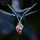 Wiltshire-Collier coeur anatomique collier gothique sang rouge bijoux Y2K