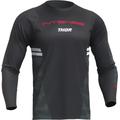 Thor Intense Assist 2023 Longsleeve Bicycle Jersey, black-white-red, Size M