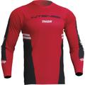 Thor Intense Assist 2023 Longsleeve Bicycle Jersey, black-white-red, Size M