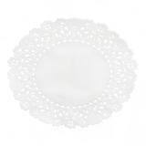 Hoffmaster 102-405 Lapaco 5" Normandy Lace Doily - Paper, White, FDA and CFIA Compliant