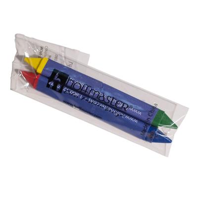 Hoffmaster 120813 4" Double Tipped Crayon Pack, Triangle, Assorted