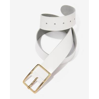 Boston Proper - White - Modern Classic Leather Belt - Large