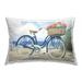 Stupell Floral Bike on Beach Decorative Printed Throw Pillow Design by James Wiens