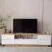TV Stand for TV up to 80'', Handleless Design Media Console with Multi-Functional Storage, Door Rebound Device, Cable Management