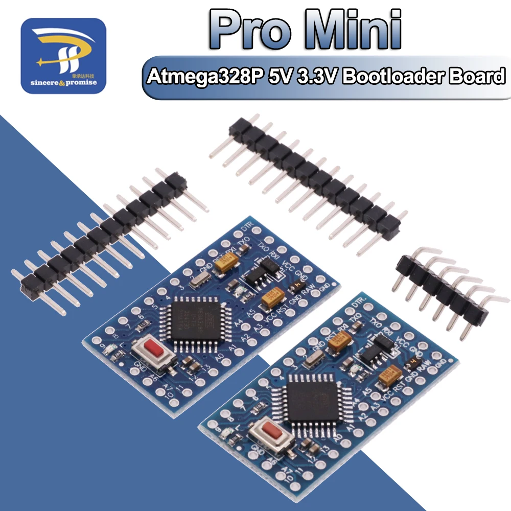 1PCS Pro mini Atmega328 Pro Mini 328 Mini ATMEGA328P 3,3 V 8MHz 5V 16Mhz für Arduino kompatibel Nano CP2102 FT232RL Image
