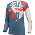 Thor Sector Split Damen Motocross Jersey, weiss-rot-blau, Größe 2XL