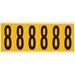 BRADY 1550-8 Number Label,8,1-1/2 in. W x 3-1/2 in. H