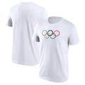 T-shirt graphique avec logo principal de la The Olympic Collection - Blanc - Homme Taille: L