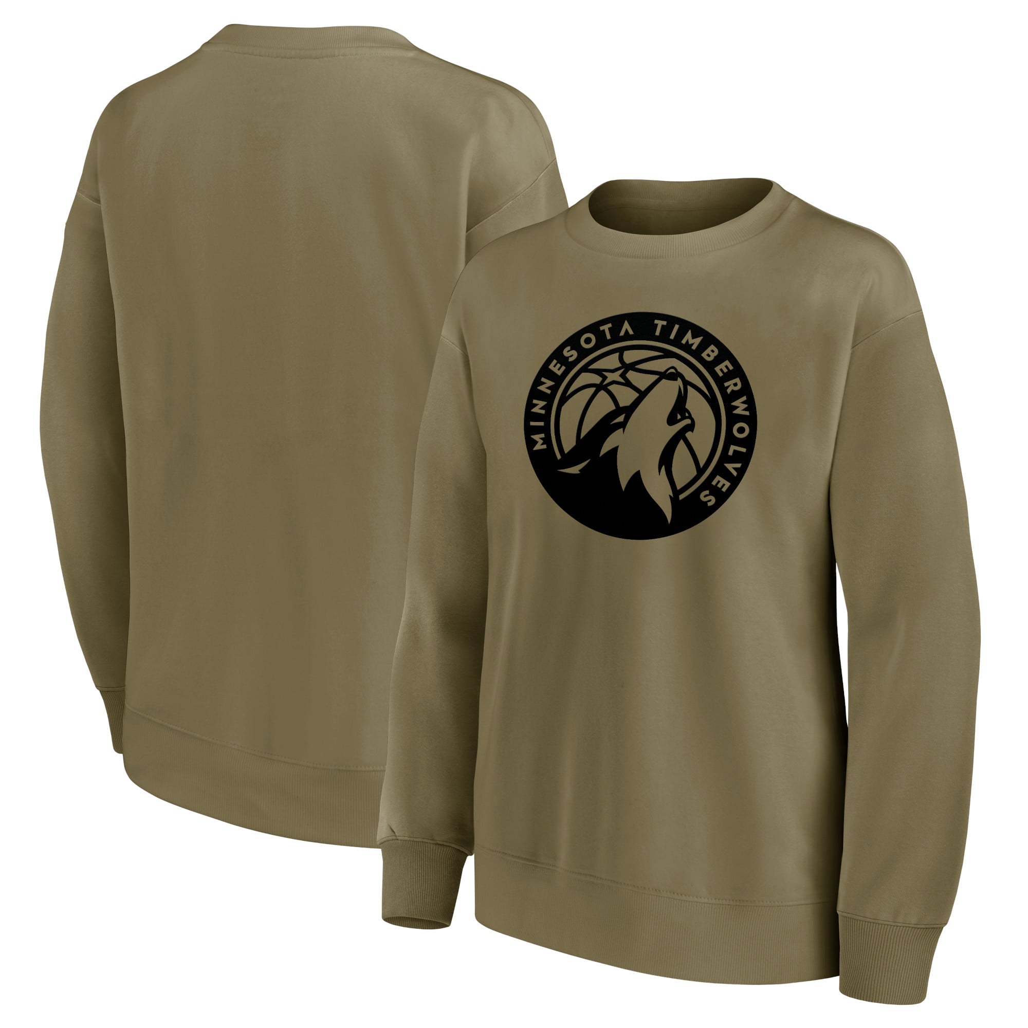 Minnesota Timberwolves Fanatics Branded Mono Logo Graphic Übergroßes Crew-Sweatshirt – Damen