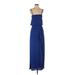 BCBGMAXAZRIA Casual Dress - Maxi: Blue Dresses - Women's Size 0