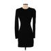 Ronny Kobo Casual Dress - Mini: Black Solid Dresses - Women's Size Small