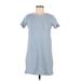 American Eagle Outfitters Casual Dress - Shift High Neck Short sleeves: Gray Dresses - Women's Size X-Small