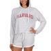 Women's Concepts Sport Cream Harvard Crimson Visibility Long Sleeve Hoodie T-Shirt & Shorts Set