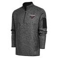 Men's Antigua Heather Black NHL 2024 Stadium Series Fortune Quarter-Zip Jacket