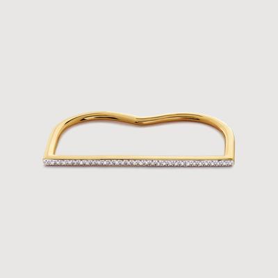Gold Fiji Skinny Double Diamond Ring Diamond