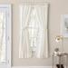 Wide Width Classic Narrow Ruffle Priscilla Tiebacks by Ellis Curtains in Natural (Size 80" W 63" L)