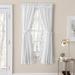 Wide Width Classic Narrow Ruffle Priscilla Tiebacks by Ellis Curtains in White (Size 80" W 45" L)