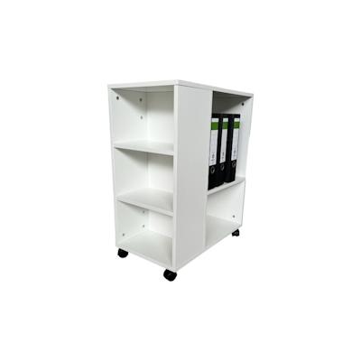 Jet-Line Druckertisch Büro Rollen Druckerständer Organizer Rollschrank LEON weiß Image