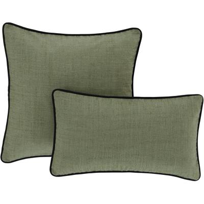 Kissenhülle "CARLA" Gr. 2, grün, B:40cm L:60cm, Polyester, Leinen, Obermaterial: 89% Polyester, 11% Leinen, GUIDO MARIA KRETSCHMER HOME & LIVING, Kissenbezüge, ohne Füllung Image
