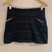 Athleta Skirts | Athleta Black And Gray Striped Skirt With Spandex Underneath | Color: Black/Gray | Size: S