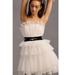 Anthropologie Dresses | Nwt Anthropologie Maeve Tiered Strapless Tulle Mini Dress Size 8 | Color: Black/White | Size: 8