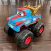 Disney Toys | Big Rare Disney Cars Toys Mater Flame Design Monster Truck - Sticker Wear - Used | Color: Blue/Red | Size: Osg