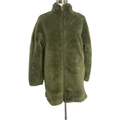 J. Crew Jackets & Coats | J. Crew Green Plush Fleece Coat Size Xs Long Sleeve Full Zip Teddy Nwt | Color: Green | Size: Xs