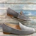 Nine West Shoes | Nine West Xena Gray Velvet Slip On Flats Loafers Shoes Casual Formal Work Size 6 | Color: Gray | Size: 6