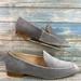 Nine West Shoes | Nine West Xena Gray Velvet Slip On Flats Loafers Shoes Casual Formal Work Size 6 | Color: Gray | Size: 6