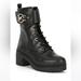 Michael Kors Shoes | Nwt Michael Kors Black Size 8 Rory Leather Platform Lug Sole Booties | Color: Black/Silver | Size: 8