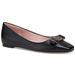 Kate Spade Shoes | Kate Spade Bowdie Ballet Flats Black Bow Gold Hardware New Size 7 | Color: Black | Size: 7