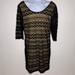 Torrid Dresses | Nwt Torrid Black Lace Dress Women's Drop Back Dress Black And Nude Sise 2 | Color: Black/Tan | Size: 2