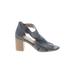 SOUL Naturalizer Heels: Gray Print Shoes - Women's Size 6 - Open Toe