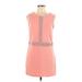 Dina Be Casual Dress - Mini Crew Neck Sleeveless: Pink Solid Dresses - Women's Size Large