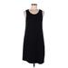 24/7 Maurices Casual Dress - Shift: Black Solid Dresses - New - Women's Size Medium