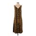 Adam Lippes Collective Casual Dress: Brown Leopard Print Dresses - Women's Size 0