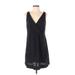 Eileen Fisher Casual Dress - Wrap: Black Solid Dresses - Women's Size X-Small