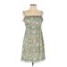 J.Crew Casual Dress - Mini Square Sleeveless: Green Leopard Print Dresses - Women's Size 2