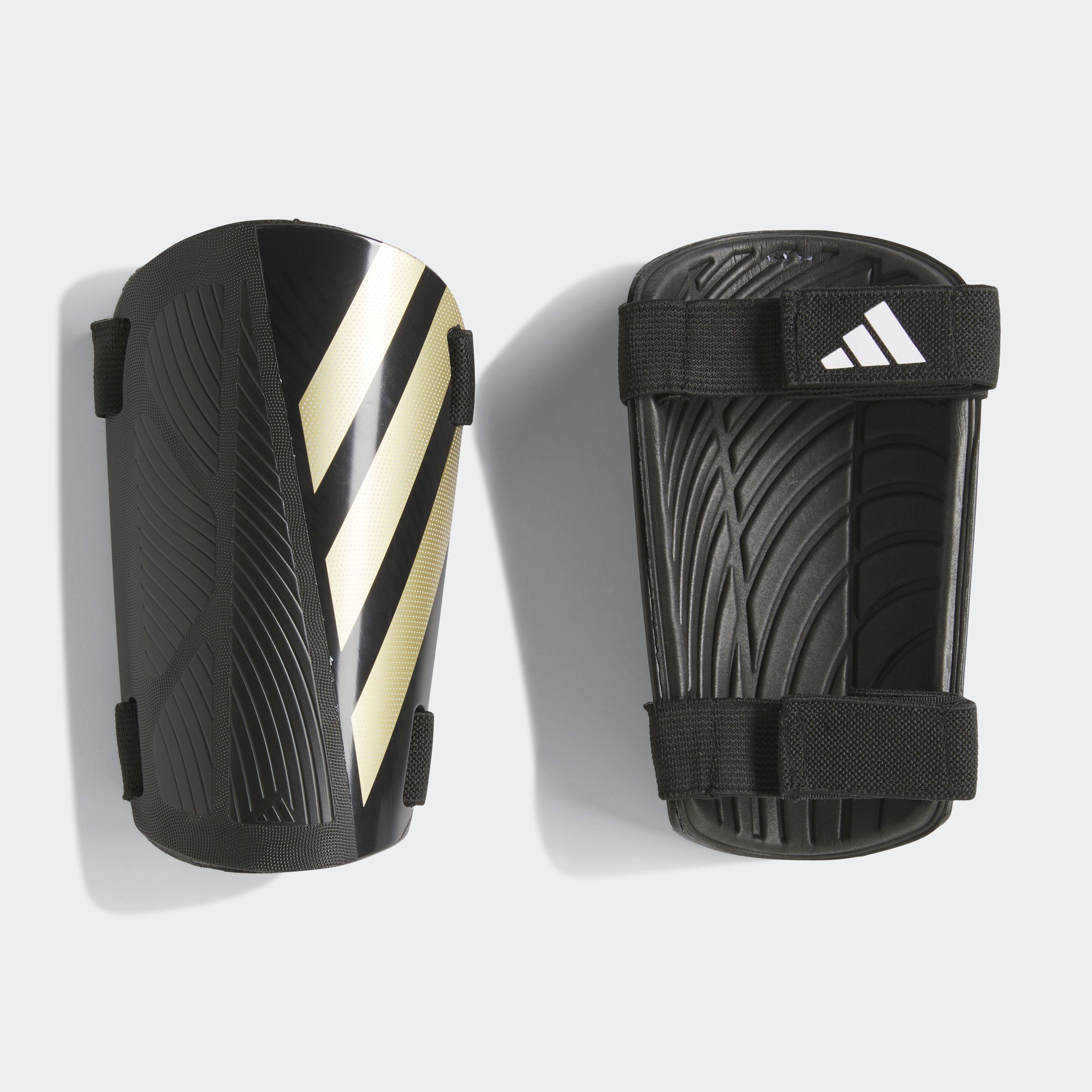 Fußball Schienbeinschoner ADIDAS PERFORMANCE "TIRO SG TRN", Damen, Gr. L, schwarz-weiß (schwarz, gold metallic, weiß), Protektoren Image