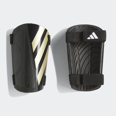 Fußball Schienbeinschoner ADIDAS PERFORMANCE "TIRO SG TRN", Damen, Gr. M, schwarz-weiß (schwarz, gold metallic, weiß), Protektoren