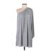 Blaque Label Casual Dress - Mini Open Neckline Long sleeves: Silver Print Dresses - Women's Size Medium