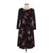 Tommy Hilfiger Casual Dress: Black Floral Dresses - Women's Size 8