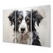 Design Art Dog Faithful Companion I - Animals Metal Wall Art Set in Black/White | Wayfair MT70468-3P